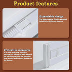 12 Pcs Drawer Dividers for Clothes, 3.15" High 11.34"-19.69" Adjustable Expandable Dresser Drawer Organizer, Clear Plastic Se