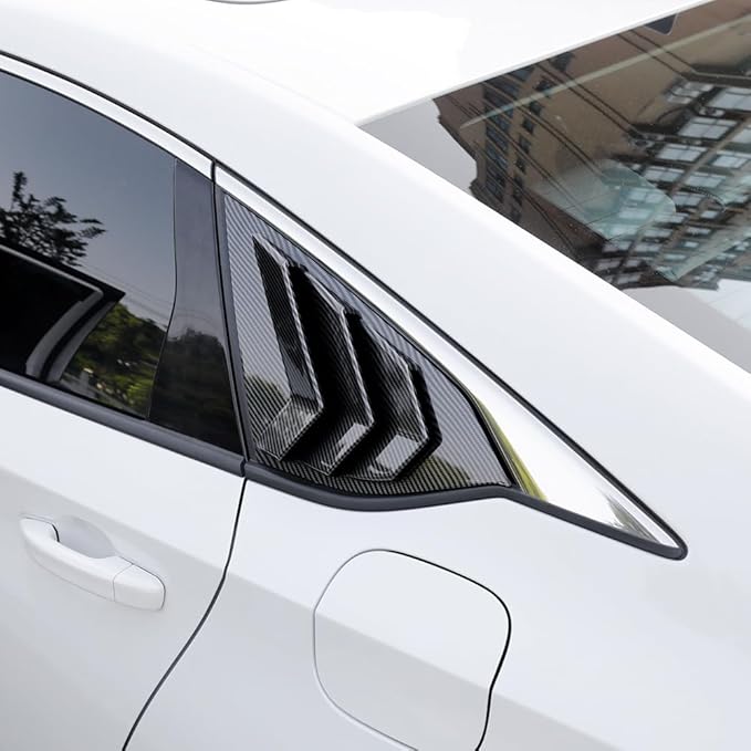 YINGTUU for Honda Accord Accessories 10th Gen 2018 2019 2020 2021 2022 Rear Window Louvers Blinds Trim-Carbon Fiber Pattern