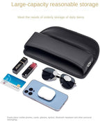 Car Seat Gap Filler Organizer, 2-Pack, Black Leather, Universal Anti-Drop Holder for Phone, Keys, Cards, Fits SUV, Truck