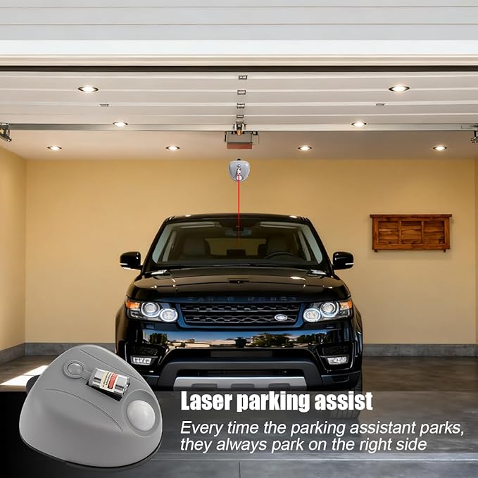Car Parking Guide Assist Laser Sensor, 360 Degree Adjustable Laser Assist Stop Light Distance Vehicle Parking Aid, Motion Activated Auto Stop Indicator Assistance, Universal Fit
