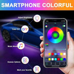 Underglow LED Lights for Cars, 4PCS Waterproof Car Underglow Kit with App & Remote Control, 16 Million DIY Colors Exterior Ambient Lighting Car with Music Mode, DC 12V - 47Inch x2 & 35Inch x2