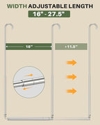 Hanging Closet Rod, 2 Pack Adjustable Height & Width Closet Rods for Hanging Clothes-Closet Extender Hanging Rod Space-Maximi