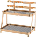 Makeup Organiser Storage 2 Tier Makeup Organizer Rack , Bathroom Vanity Organizers and Storage, Ideal for Desk and Dresser Co