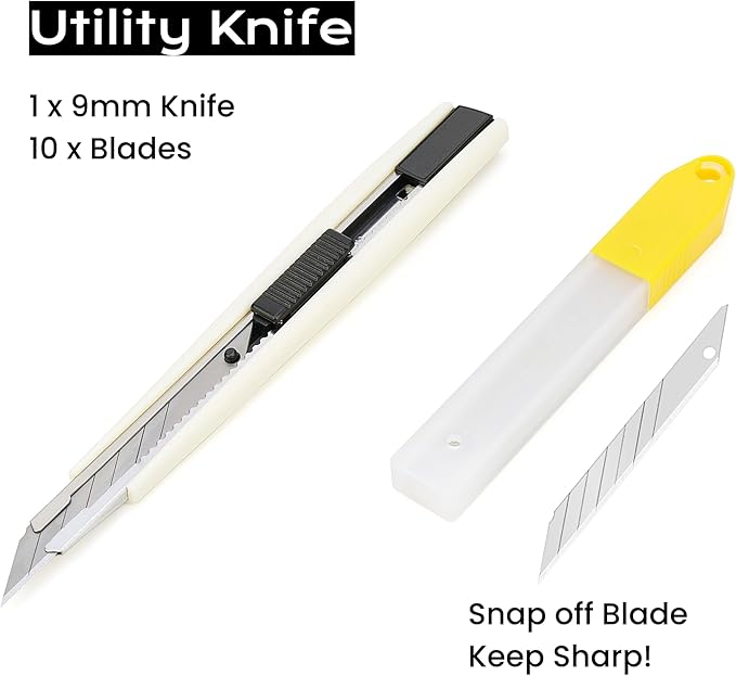Car Vinyl Wrap & Window Tint Tool Kit, 6-Piece Film Installation Set with Felt Edge Squeegee, Long Handle Bulldozer, Gasket Tucker, Mini Water Wiper & Knife for Auto, PPF, Wallpaper