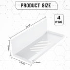Therwen 4 Pack Magnetic Pegboard Shelves Wall Organizer Metal Pegboard Shelf Steel Tray Accessories Organizing Tools for Craf