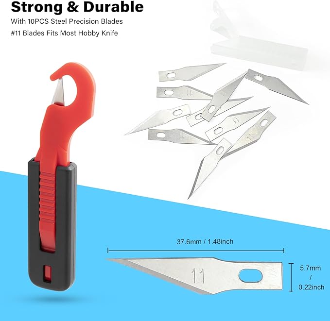 Gomake Vinyl Wrap Guard Cutter Knife Window Tinting Cutter Precision Automotive Safety Cutting Tool for Car Wrapping, Window Tinting,Decals,Signs, Wrap Film and Other Car Vinyl Cutting (W203)