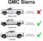 Side Window Front Seat Sunshade Custom Fit for 2019 2020 2021 2022 2023 2024 2025 2026 GMC Sierra 1500, 4Door Double Cab Crew Cab (Not for HD 2500 3500), UV Reflector (Set of 2)