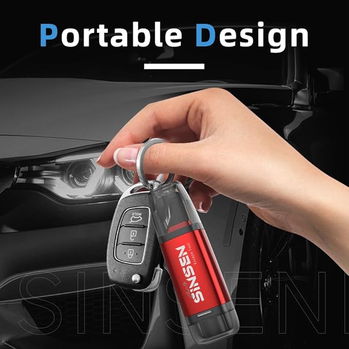 SINSEN Car Window Breaker Seat Belt Cutter Tool, Emergency Safety Hammer Tool to Break Glass, Portable Escape Kit, 2 Pack(Bla