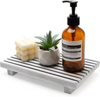 Wood Pedestal Stand for Bathroom Tray Kitchen Counter Decor Bathroom Sink Accessories Decorative Wooden Risers for Kitchen So
