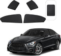 Front Side Half Window Shade Foldable Custom Fit for Infiniti Q50 2015-2019 Car Window Shades for Side Window Sun Shade UV Protection Heat Insulation for Camping Sleeping 4PCS