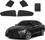 Front Side Half Window Shade Foldable Custom Fit for Infiniti Q50 2015-2019 Car Window Shades for Side Window Sun Shade UV Protection Heat Insulation for Camping Sleeping 4PCS