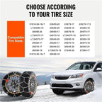 Diamond Mesh Automatic Tightening Snow Chains Anti-Slip Manganese Alloy Steel Traction Chains Fit for Snow & Icy Roads Car