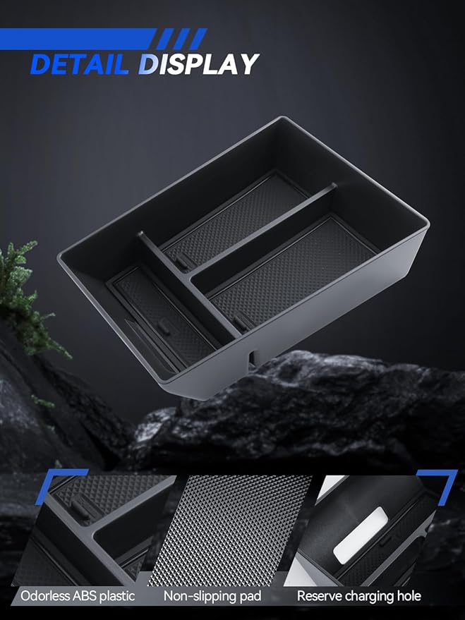 for BMW X5/X6/X7 Center Console Organizer 2020 2021 2022 2023 2024 2025 2026 BMW X5/X6/X7 Accessories Armrest Tray Middle Storage Box Insert Container Durable ABS Plastic