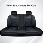 Huidasource Car Back Seat Cover, Leather Anti Slip Automotive Rear Seat Cover Protector, Back Seat Car Cover Velcro Adjustabl