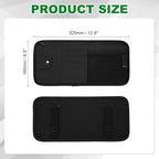 PATIKIL 1Pcs Car Sun Visor Organizer, 12.8 x 6.5 Inch PU Leather Vehicle Storage Pouch Holder for Sunglasses Card Pen Driver License Car Accessories, Black