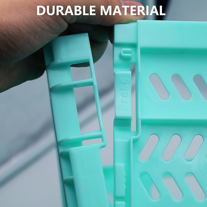 20L Folding Crate, 4Pack Plastic Storage Baskets Organizer for Home and Office,Collapsible Storage Crates for Home Office and