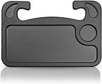 Steering Wheel Desk Tray for Volvo V90 Facelift 2020, Driver Seat Laptop Mount Portable Food Eating Table Travel Accessory Black Plastic