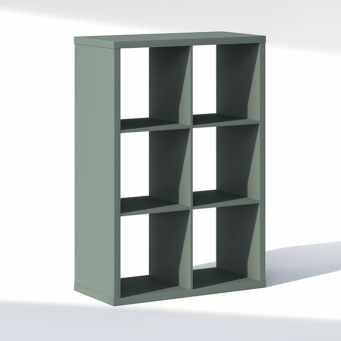 Furinno Cubic Closet Organizers and Storage, 6-Cube Closet Organizer, Open Shelf Closet Storage, Extra Thick Frame for Wardro