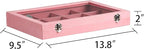 Frebeauty Velvet Jewelry Tray,12 Grid Jewelry Organizer with Clear Lid,Bracelets Holder,Jewelry Display Case with Clasp,Drawe