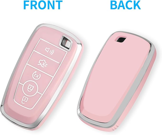 For Ford Key Fob Cover with Keychain, Soft TPU Key Case Shell Full Protection for Ford Explorer Fusion Escape Edge Expedition
