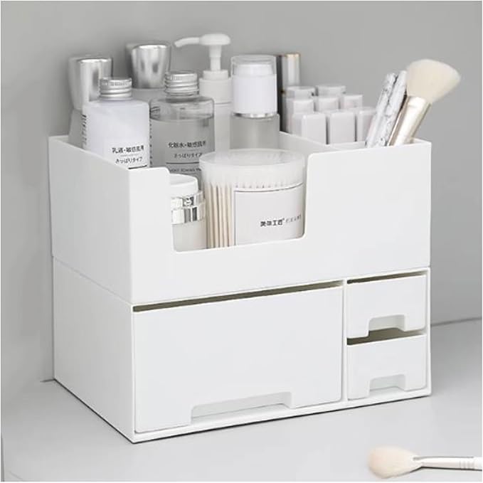 Makeup Organiser Storage Makeup Desk Cosmetic Storage Box Organizer with Drawers for Dressing Table, Vanity Countertop, Bathr