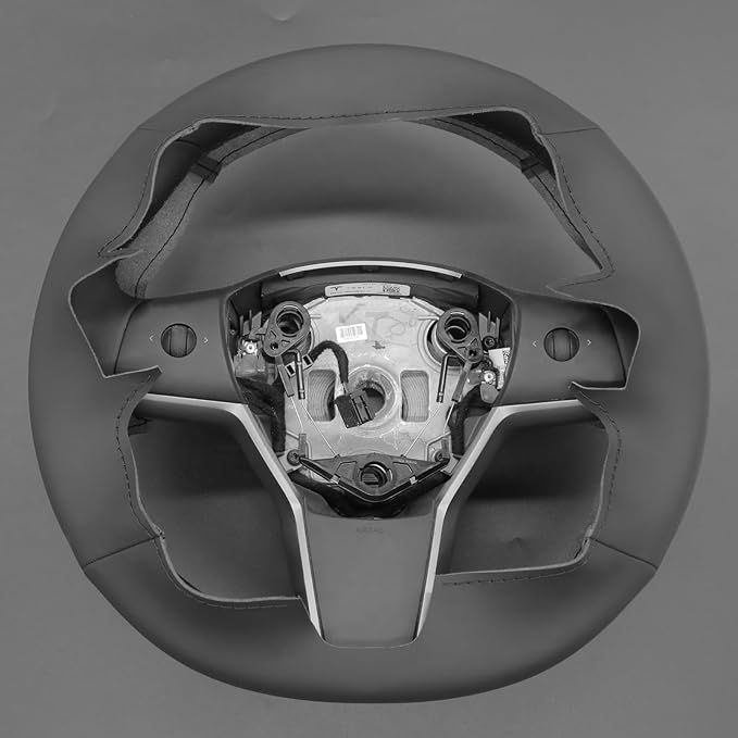 MEWANT Hand Stitched Steering Wheel Cover for Tesla Model 3 2017-2023 / Model Y 2020-2023 Accessories