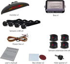 Parking Sensor Kit Backup Sensor Kit Reverse Sensor for Car 18 Color Options for Probes Adjustable Alarm Volume Professional 