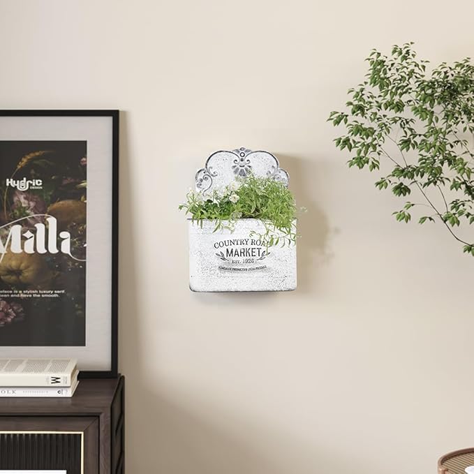 Hanging Storage Baskets Metal Wall Baskets for Mail, Files, Books & Accessories, Wall-Mounted Organizer for Entryway, Kitchen