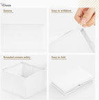 Criusia 26 Pack Drawer Organizer for Clothes, Foldable Dresser Dividers with 3 Sizes, Fabric Storage Bins – White