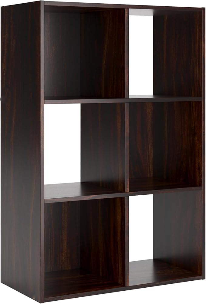 Signature Design by Ashley Glosmount 6 Cube Storage Organizer or Bookcase, Cherry & Light Brown