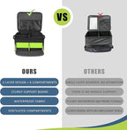 Golf Trunk Organizer, 2 Layer Golf Storage Bag, Waterproof Car Golfer Organizers with Ventilation Compartment for 2 Pairs