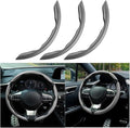 Mandark 3PCS Carbon Fiber Car Steering Wheel Cover, Anti-Skid Leather Vehicle Segmented Steer Wheel Protector, Auto Interior 
