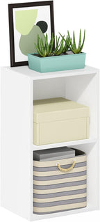 Furinno PASIR Book Shelf, 2-Tier Modern Bookshelf, Open Shelves Bookcase 9 x 12 x 21, Easy Assembly, for Living Room, Bedroom