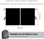 Car Divider Curtain, Automotive Privacy Blackout Divider Curtain for Sleeping & Camping, Removable Vehicle Sunshade Screen Blocks Heat, UV Rays, Universal Car Accessories