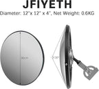 12-Inch Traffic Mirror – 160° Adjustable Wide-Angle Convex Safety Mirror for Driveways, Garages, Warehouses & Parking Lots, Indoor/Outdoor Blind Spot Coverage
