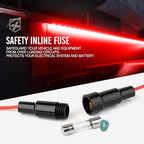 Xprite 60" Inch Red LED Truck Bed Lights Strip Kit, Decoration Lighting Bar for Cargo Pickup Trucks Van SUV RV Boat, On/Off Switch - 2PCS