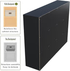 OSCHF 12-Cube Storage Shelf Bookcase - Wooden 3-Tier Floor Standing Open Bookshelf for Home and Office, Display Cabinet, Blac