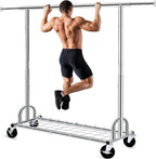 HOKEEPER Clothing Garment Rack Capacity 525LBS Clothing Racks on Wheels Rolling Clothes Rack for Hanging Clothes Heavy Duty C