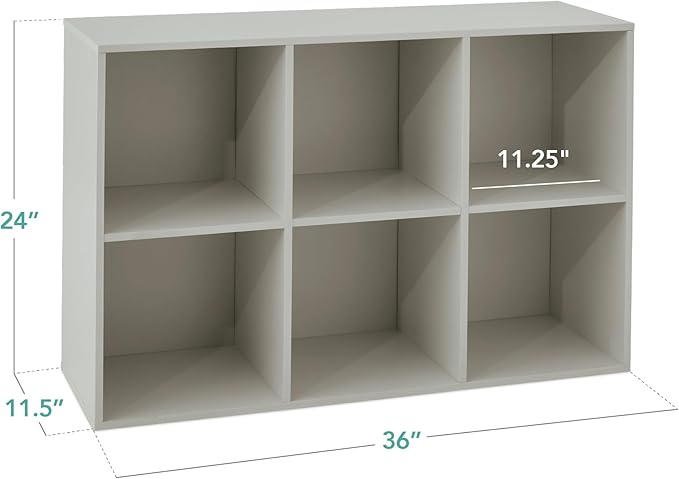 Best Choice Products Kids Bookcase 6-Cube Storage Organizer, 11in Shelf Opening, Bookshelf, Toy Storage, Customizable w/ 3 Re