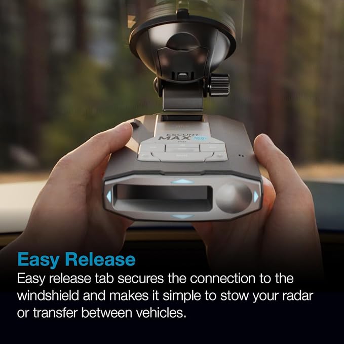 Escort MAX 360 MKII Radar Detector with EZ Mag Mount - Exceptional Range, True 360° Awareness, AutoLearn Intelligence Rejects