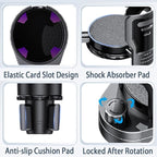 Upgrade Dual Cup Holder Expander, 2 in 1 Multifunction Cup Holder for Car with Lock, 360° Rotating Car Cup Drink Holder with 