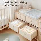 DIMJ Drawer Organizers Clothes, Set of 16 Dresser Organizer Bins, Fabric Closet Organizers and Storage, Shallow Drawer Divide