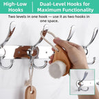 Stainless Steel Wall Hooks for Clothes, Multifunctional Towel Hat Rack Organizer, Wall Mounted Coat Rack Durable Hangers for 