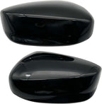 Pair Side Mirror Cover Cap Fit For Honda Accord 2008 2009 2010 2011 2012 LH+RH Door Side Exterior Rearview Back Sight Mirror Cover Shell Replacement,Clip-on Slot Type