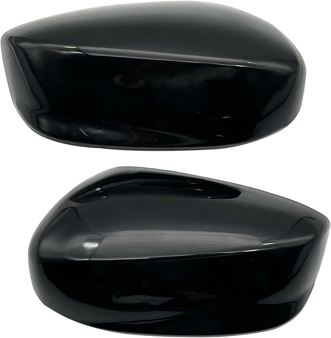 Pair Side Mirror Cover Cap Fit For Honda Accord 2008 2009 2010 2011 2012 LH+RH Door Side Exterior Rearview Back Sight Mirror Cover Shell Replacement,Clip-on Slot Type