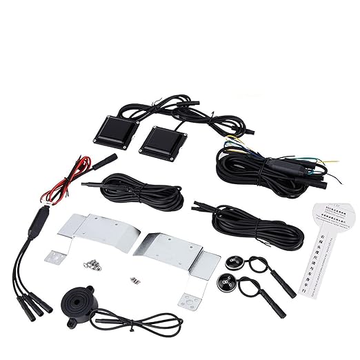 Tbest Blind Spot Detection System Kit Universal 12V BSD Sensor Monitoring IP67 LED Warning for All Vehicles
