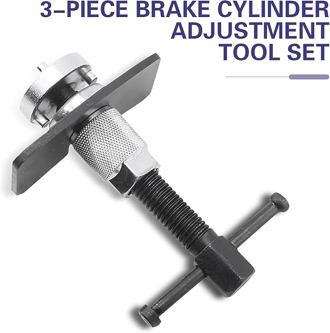 Car Brake Pad Replacement Tool, Disc Brake Caliper Compression Tool Kit, Anti-rust Piston Rewind Device with 2 Adapters and C