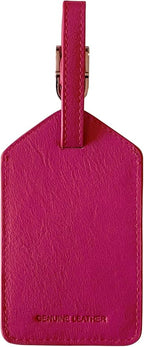 Personalized Monogrammed Leather Luggage Tags - 2 Pack