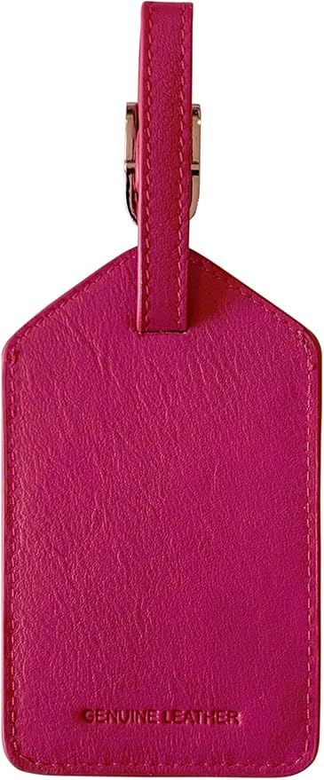 Personalized Monogrammed Leather Luggage Tags - 2 Pack