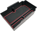 2024 2025 2026 Crosstrek Center Console Organizer for Subaru Crosstrek (Base/Premium/Sport/Limited/Wilderness), 2025 Crosstrek Console Tray 2026 Crosstrek&Impreza Accessories (with Red Mats)